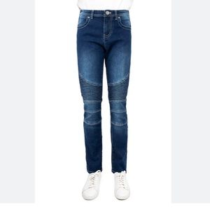 XRay Boys Moto Biker Denim Pants Size 10 Blue Straight Leg NWT #38